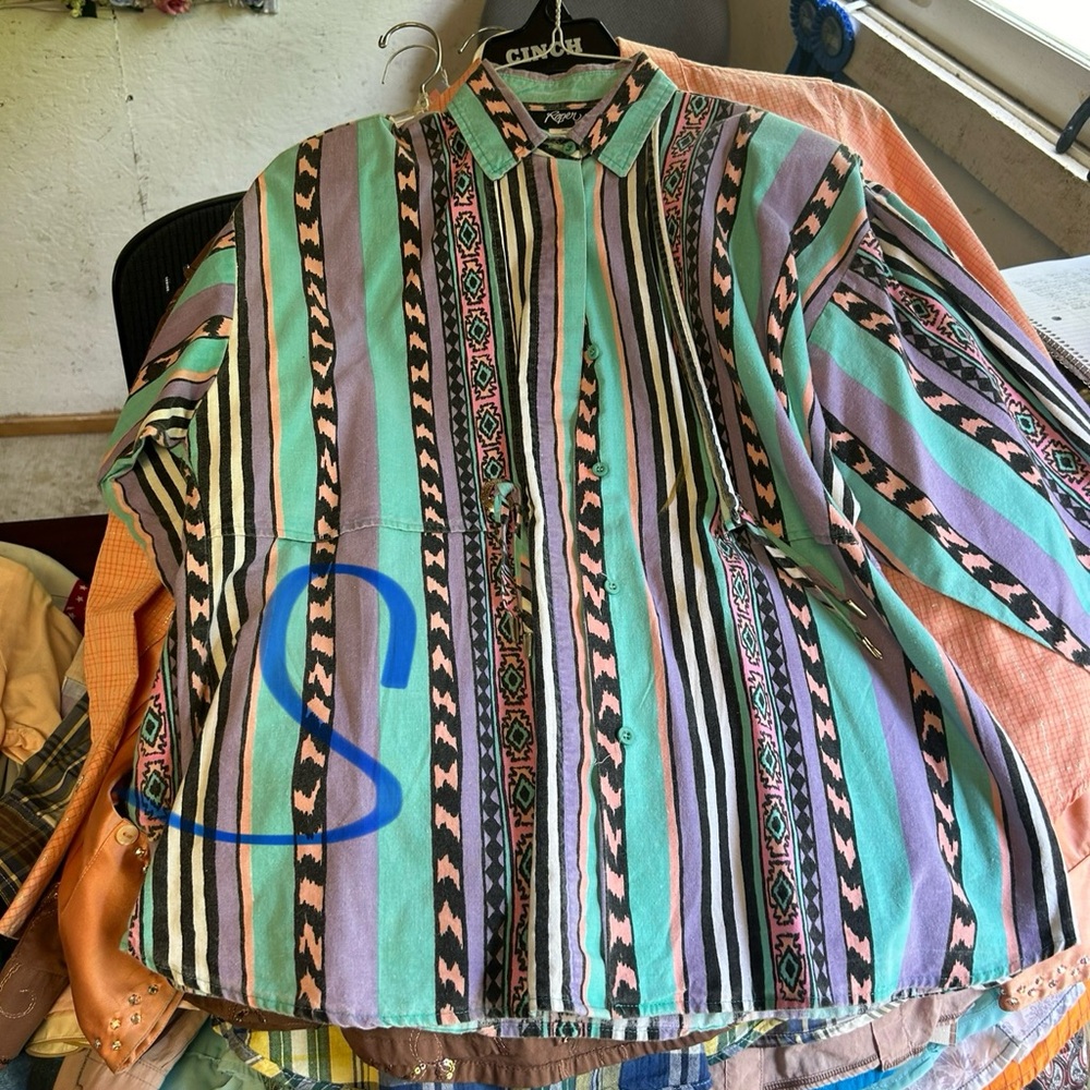 Colorful Striped Button-Up Shirt